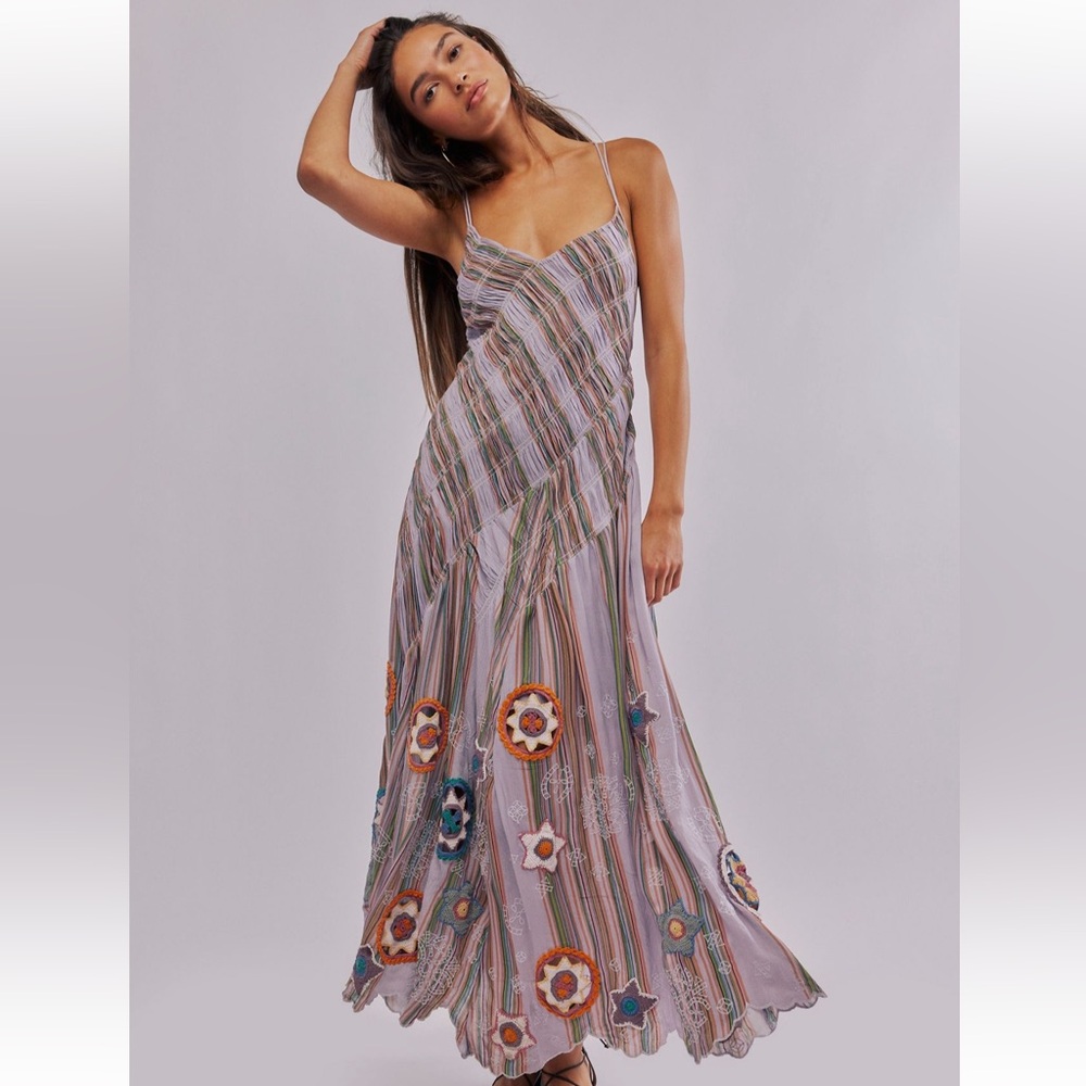 Free People ‼️RARE‼️Shooting Stars Maxi Dress NWT - Picture 3 of 12
